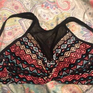 Multi-colored bikini top